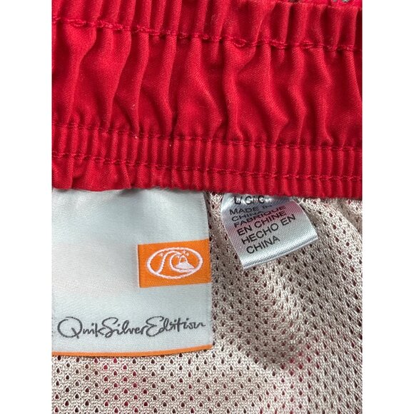 Quicksilver Men's Red Hawaiin Board Shorts L - Picture 6 of 12
